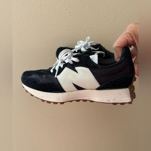 New Balance Black and White 327 Sneakers